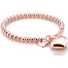 Dankadi Bracciale di Perle per Donna in Argento 925 Larghezza 4MM 6MM Senza e Con Ciondolo a Cuore, Lunghezza 13-21CM Doré Oro Rosa Regalo Festa della Mamma Uomo, 20CM, Argento