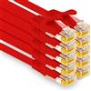 1aTTack.de - 10 cavi di rete Cat7 da 1,5 m, Cat.7 Ethernet, cavo patch Lan & Cat 7 per la massima velocità Internet e collega tutti i dispositivi con presa RJ 45 rosso