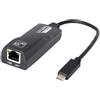 BAUDCOM Adattatore di rete Ethernet, adattatore USB a RJ45 Lan cablato per Ultrabook, Chromebook, Laptop, Desktop, Plug and Play Type-C a 1000 Mbps, compatibile con MacBook Steam Deck, Switch, Windows iPhone