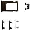 Smartex® Set Tasti Neri Laterali + Slot per SIM compatibili con iPhone 8