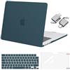 MOSISO Cover Compatibile con MacBook Air 15 Custodia M5 M4 M3 M2 2026 2025-2023 A3448 A3241 A3114 A2941, Cover per Macbook Air 15 Pollici M5 M4 M3 M2&Copritastiera&Pellicola&Tipo C, Verde Acqua