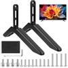 Kuvarix Supporto TV da Tavolo, Universale Supporto Piedistallo TV per Schermi LCD LED da 32-65 Pollici, Piedini per T-V Supporto Universali con Viti, Nero