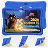 DigiLand Android 15 Tablet Bambini 10,1 Pollici,6GB RAM + 32GB ROM (espandibile), Controllo Parentale, App Bambini Preinstallate, Doppia Fotocamera, con Custodia Protettiva (10 Pollici Blu 32GB)