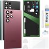 Enkeig Vetro Posteriore per Samsung Galaxy S22 Ultra 5G S908, Rosso