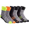 Dickies Dri-tech Moisture Control Crew - Calzini da uomo, confezione multipla da 18 pezzi, grigio (12 paia), Shoe Size: 15-17