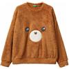 United Colors of Benetton Maglia G/C M/L 3UKC3M07Z Maglione, Marrone, XXS Donna