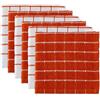 DII Set di 6 strofinacci da cucina in spugna, 100% cotone, lavabili in lavatrice, ultra assorbenti, 30,5 x 30,5 cm, motivo a pannelli, colore: spezie