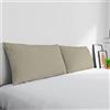 Italian Bed Linen Coppia Federe Max Color 100% cotone, Made in Italy, 50x80 cm con patella interna, Tinta Unita - TORTORA
