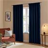 furn. The Ultimate Velvet Oscuranti Pieghe Tende (Blu - 117x137cm) | Coppia Di Tende Morbide Stilose Velluto Opaco Termico Oscurante