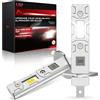 AUXIRACER H1 LED, 32000LM Lampade Fari per Auto o Moto 9-24V, Lampadine H1 LED Dimensioni Mini 1:1, 500% luminosità 6500K Luce Bianca Plug and Play, Pacco da 2