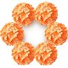 DuHouse Fiori artificiali di ortensia in seta più grandi con stelo, fiori finti di ortensia per matrimoni, casa, giardino, centrotavola, confezione da 6(arancione)