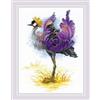 RIOLIS - Gru coronata 2212, Punto croce 18x24cm, Punto croce kit da ricamare, Disegni da ricamare, Set di ricamo