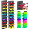 SINZONeu® Organizzatore Cappelli Baseball 2-Pack,Portacappelli a Parete con 20 Clip a Molla Archivazione Regolabile per Armadio & Porta Adesivo Forte & Viti Incluse Multi-Colore