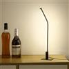 GEPROSMA Metallo Lampada da Comodino da lettura LEDcon filo(USB 5V 2A), Lampada da Tavolo per camera da letto dal Design Moderno e Minimalista, 3 Colori, Alto 44cm, Luce Scrivania Soggiorno Casa,Nero