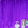 Clearhill Ghirlanda Tenda 3x3, 300 LED viola, 8 modalità, luce incantata con telecomando e timer, USB, impermeabile, per interni/esterni, camera, matrimonio, festa