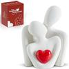 LCCCK Decorazione per camera da letto per coppie, Knick Knacks TV Stand Decorazione, Porcellana Regalo Coppia Statua & Scultura Anniversario Romantico Figurine Love Show, San Valentino Centro