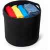 Chingcoo Cestino portaoggetti intrecciato 30 x 30 cm con manici - Nero - Cestino intrecciato per scaffali, carta igienica, giocattoli, cestino portaoggetti per bambini