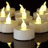 YiYFiT Candele classiche a LED bianche, confezione da 12 candele realistiche senza fiamma, candele a luce gialla calda, candele finte tremolanti per Natale, Halloween, matrimoni, feste, festival, ecc.