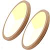 Alpinaluz Confezione da 2 plafoniere LED effetto legno 24 W Ø300 mm - Downlight LED incasso o superficie, ultra sottile 17 mm, 2400 lm, CCT 3000 K/4000 K/6000 K, taglio Ø65-270 mm, IP44