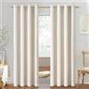 MRTREES 2 Pezzi Tende Oscuranti Termiche Isolanti con Occhielli per Camera da Letto Tende Coprenti per Soggiorno Moderne per Interni Finestra Salotto, 140x235 CM, Beige Chiaro