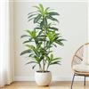 ZEEOZE Albero artificiale 150cm Artificiale Dracaena Pianta Finta Alta con Vaso Nero Piante Finte da Interno Per Interni esterno Soggiorno Camera da Letto Ufficio Casa Corridoio Decorazione (1Pz)
