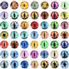 PATIKIL 100Pz Occhi Drago da 12mm Occhi Vetro Rotondi Animali Occhi Uncinetto, Colori Misti
