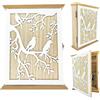 CnosDB Cassetta Portachiavi Legno, Uccello Bianco Portachiavi da Parete Vintage Porta Chiavi da Muro Chiuso 26 X 20 X 6cm con 6 Ganci Può Contenere Chiavi e Piccoli Oggetti Adatto per Ingressi Uffici
