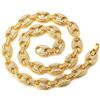 HALUKAKAH Collane Uomo Oro,Catena di Chicchi di caffè Iced out con Diamante,18kt Vero Oro Girocollo,Oro,90cm,con Pacco Regalo 0