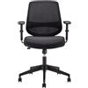 Amazon Basics Sedia da ufficio ergonomica, da scrivania, con braccioli regolabili, supporto lombare, in rete, comoda per la schiena, facile montaggio, 63,5 x 58,4 x 91,4 cm, nero