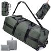 SUCIKORIO Borsone da Viaggio Con Ruote, Impermeabile 3 In 1 Zaino da Viaggio Aereo Bagaglio a Mano con Organizer Viaggio Grande 80L XL Borsa da Viaggio Unisex Weekender per Aereo, Viaggi, Palestra