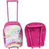 HTUK Trolley con unicorno, valigia con ruote con unicorno, per ragazze e bambini, trolley a mano con 2 ruote, pratica valigia da viaggio, idea regalo, rosa, rosa