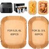 Aurinovellia 120 pezzi di carta da forno per friggitrice ad aria calda Philips 3000/5000 serie 6L/3L, carta da forno Airfryer compatibile con Tefal Easy Fry 5,2/3,1L, accessori per Philips NA352/00 NA550/00