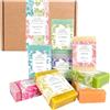 CABRERIZO SOAP Set Saponette Profumate Regalo - 8 saponette naturali artigianali da 120 g in scatola di cartone - sapone naturale artigianale per viso e corpo, detergente delicato, sapone solido corpo