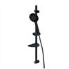 Duschmeister Set doccia Slim Neo 5 nero opaco con asta e doccetta 11 cm tubo soffione flessibile supporto colonna pannello set