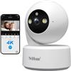 SRIHOME Telecamera di videosorveglianza 8MP 2.4GHz/5GHz WiFi sorveglianza PTZ IP telecamera, rilevamento del movimento umano, visione notturna, audio a 2 vie, protezione della privacy, bambino