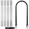 BaBahuanhuan Seghetto da Traforo con 12 Lame (4#6#8#10#), Arco per Traforo 290mm, Lame per Metallo e Legno, Seghetto da Precisione per Modellismo e Tagli Precisi
