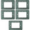Topolenashop Set da 5 Supporti Compatibili Vimar Plana 3 Moduli | Telai da Incasso per Placche, Prese e Interruttori - Compatibili con Scatole 503 da Incasso 463325
