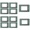 Topolenashop Set da 10 Supporti Compatibili Vimar Plana 3 Moduli | Telai da Incasso per Placche, Prese e Interruttori - Compatibili con Scatole 503 da Incasso 463325