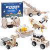 Mecctuck 6 esperimenti per bambini a partire da 8 9 10 11 12, scatola per esperimenti, scatola elettronica, kit di costruzione in legno, per auto, aeroplani, veicoli spaziali, scatola elettrica