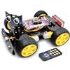 Adeept Kit Smart Car 4WD (compatibile con Arduino IDE), Line Tracking, Light Tracing, Ostacle Avoidance, Servomotore, Display OLED, Buzzer, LED Dot Matrix Display