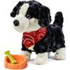 eJog Pup Cagnolino Che Abbaia e Cammina con Controllo Vocale, Parla, Muove la Coda, Peluche Cane Giocattolo Interattivo Elettronico, Cane Robot Realistico, Regalo per Bambini 3+ Anni