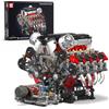 Mould King Kit modello motore V8 10130 che funziona, costruisci le tue auto Batteria a combustione/blocchi motore, giocattolo STEM regalo per adulti dai 14 anni in su, giocattoli di ingegneria per