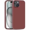 MyGadget Cover per iPhone 15 Plus - Custodia Protettiva in Silicone Morbido - Case TPU Flessibile - Ultra Protezione Antiurto & Antigraffio - Marrone