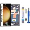 It'Go OLED HD (6.7 inch) Display per Samsung S23 Ultra 5G S918 con Impronte digitali LCD di Ricambio Touch Screen con Strumento Nero con Cornice di Alta qualità