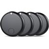 pedete Air Tracker Android Smart Tag, Bluetooth Tracker, compatibile con l'applicazione Google Find My Device (solo Android) per chiavi, bagagli, zaini, borse e altri oggetti, nero - Confezione da 4