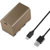 NEEWER NP-F750 Batteria di Ricambio 7000mAh Tempo di Ricarica Completa 5,4h con Porta/Cavo USB Tipo C, Batteria Ricaricabile per Fotocamera, Luce Video, Monitor per Sony NP-F550 F750