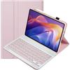 leleyo Custodia tastiera spagnola Ñ per Xiaomi Redmi Pad 2 11 Slim Cover con tastiera wireless magnetica rimovibile QWERTY per Redmi Pad 2(Rosa)