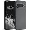 kwmobile Custodia Compatibile con Google Pixel 10 Cover - Protezione Back Case Morbida - Silicone TPU Effetto Metallizzato Grigio Metallizzato