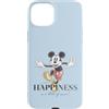 Disney 100 Anniversario Mickey Mouse D100 Citazione Felicità Custodia per iPhone 15 Plus