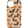 Funny Fun Dog pattern designs Sausage Do Motivo divertente con cane salsiccia, bassotto Custodia per iPhone 13